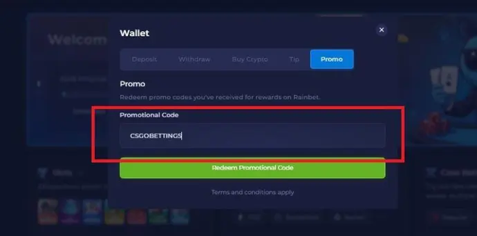 Rainbet promo - quick start for Australian players